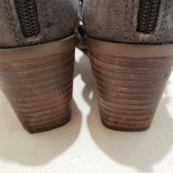 Nicole Gray Zipper/Buckle Heels - Picture 5 of 7